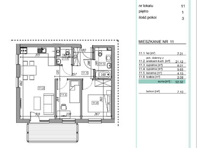mieszkania - 52.34 m²