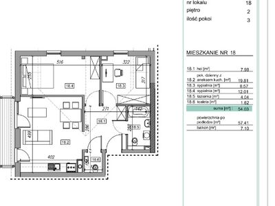 3-pokojowe mieszkanie z balkonem | Zawada, 18 km od Krakowa