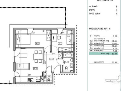 mieszkania - 57.34 m² - Kraków